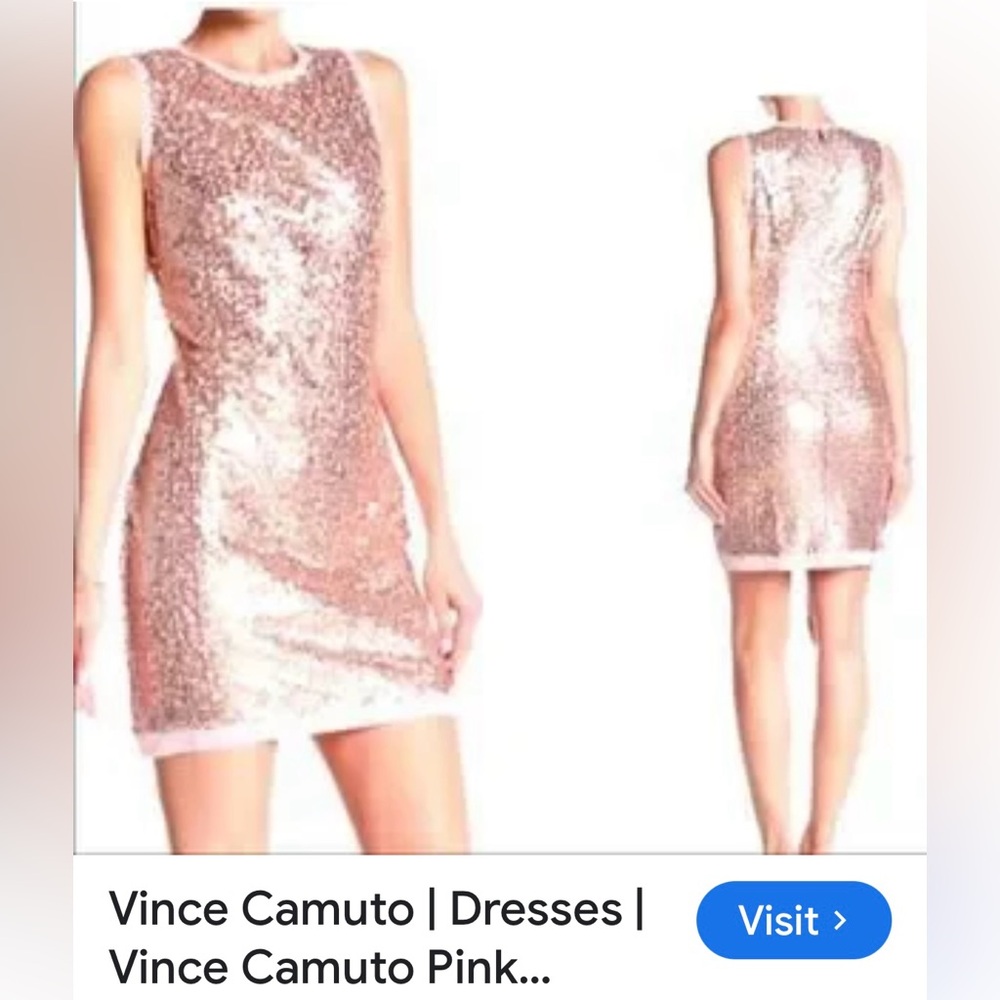 Vince Camuto Rose Gold Sequin Mini Dress
Stunning for any occasion. - Picture 4 of 14